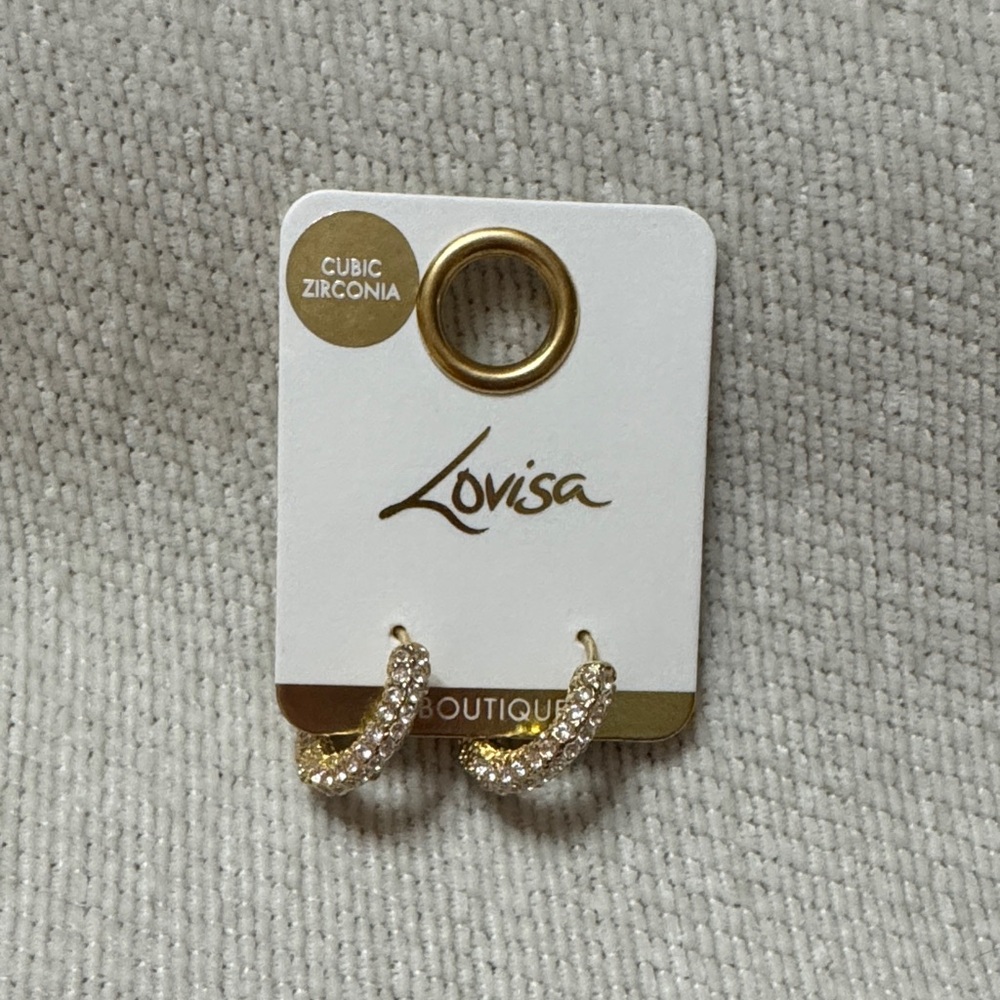 Lovisa Gold and Silver Cubic Zirconia Earrings